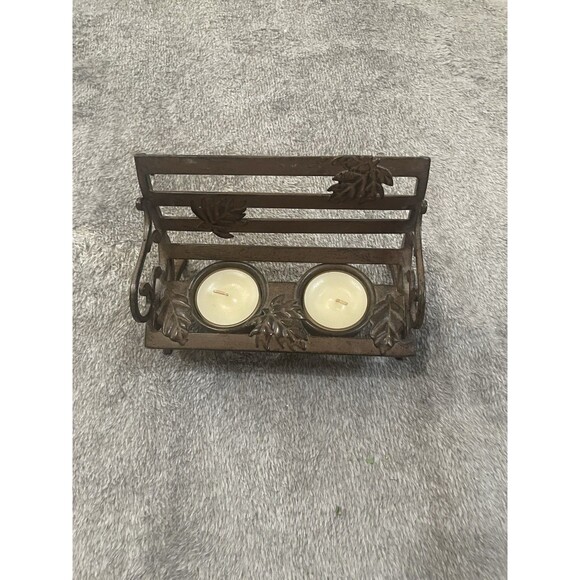 Yankee Candle Tea Light Burner Nature Metal Park Bench - Picture 8 of 8